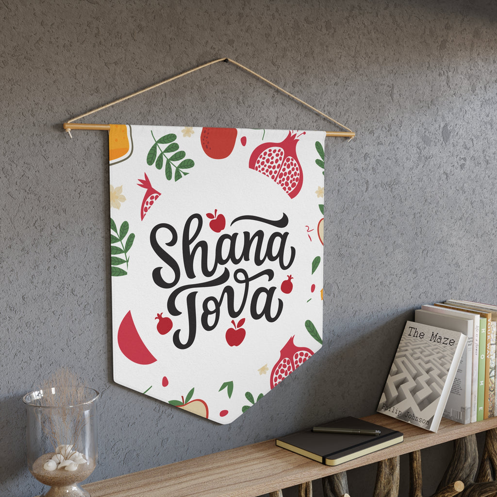 Shana Tova | Pomegranate & Apple Wall Pennant