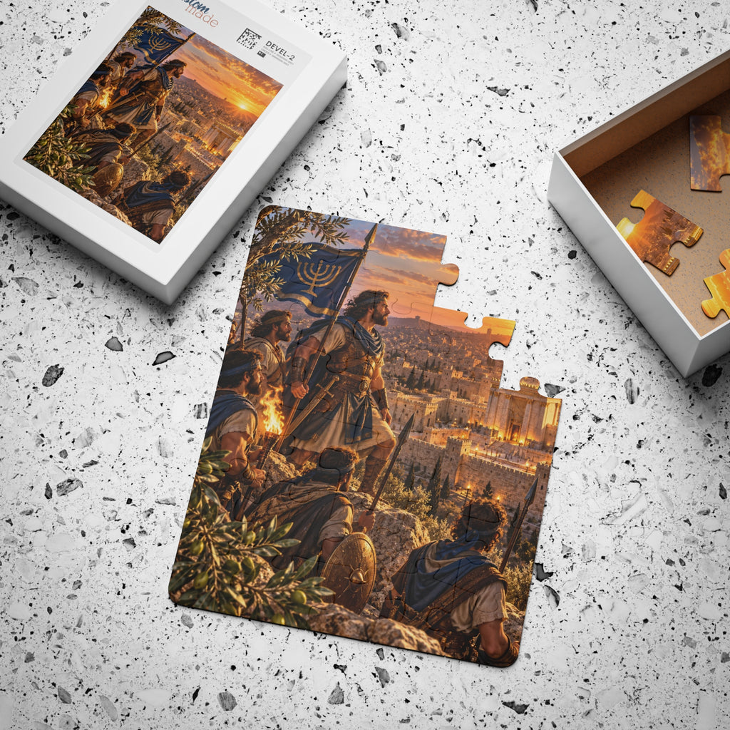 Maccabees Over Jerusalem – 30-Piece Hanukkah History Puzzle for Older Kids