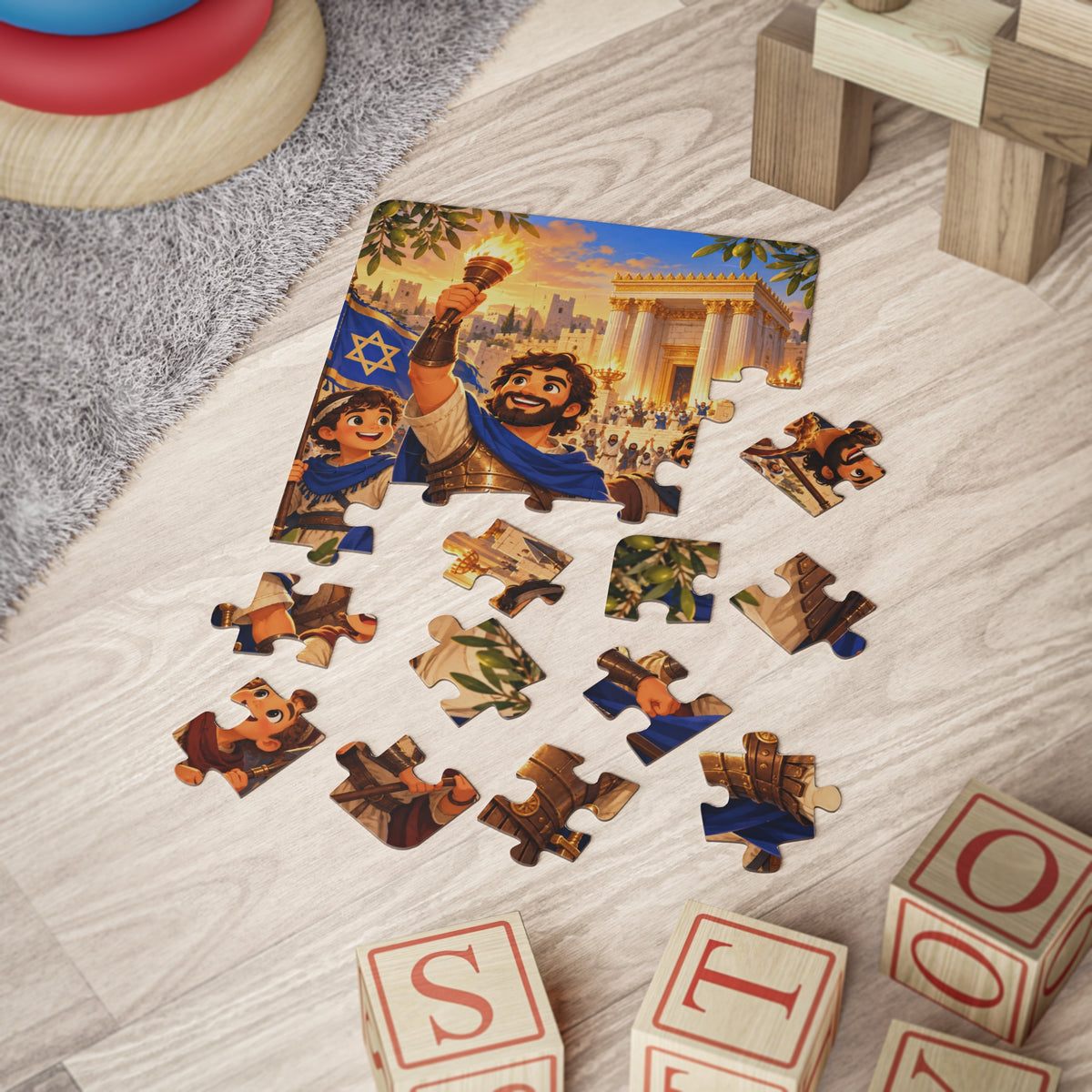 Hanukkah Heroes Puzzle – Maccabees Kids’ 30-Piece Puzzle
