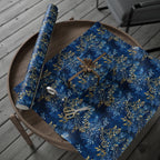 Elegant Blue & Gold Judaica Gift Wrap