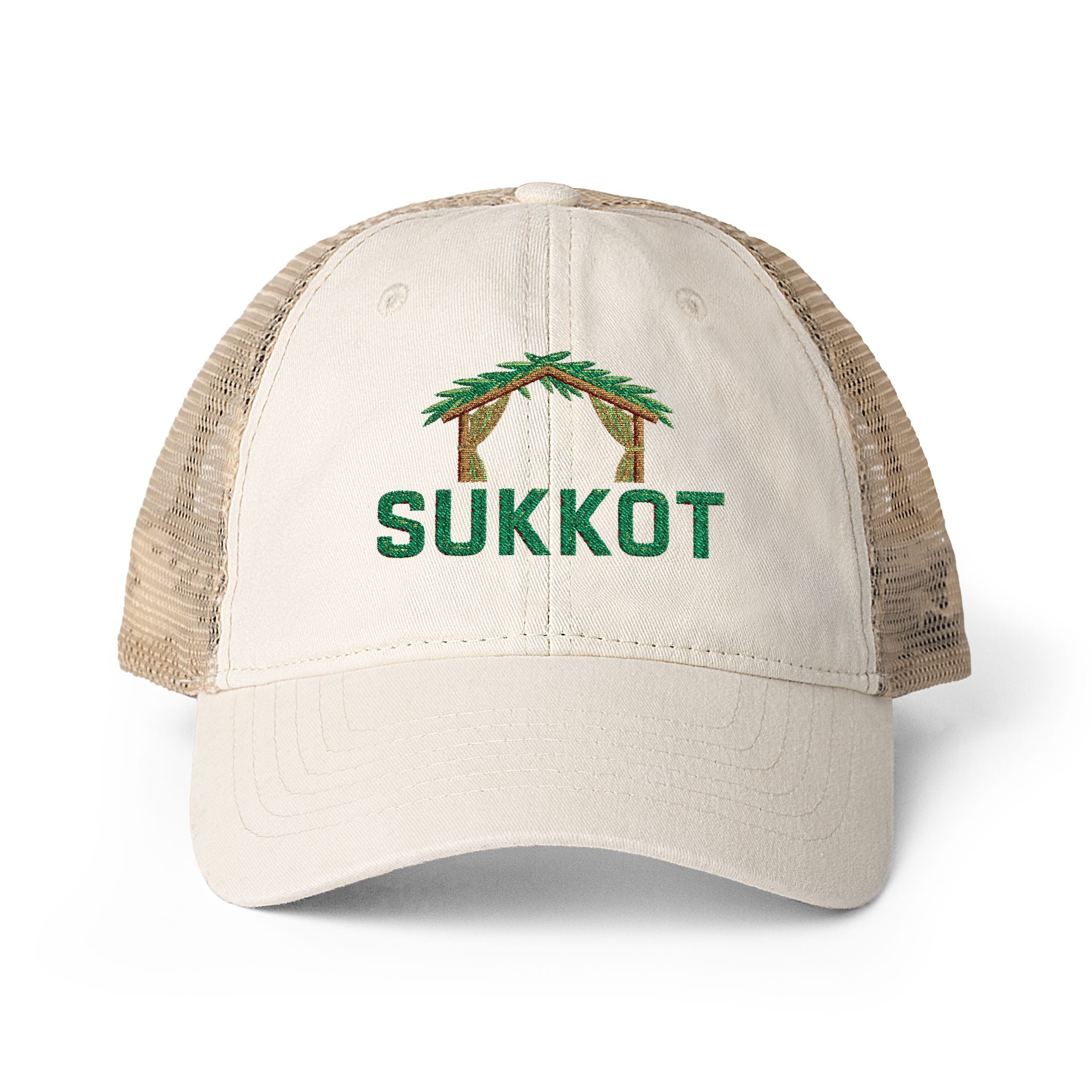 Sukkot Embroidered Meshback Cap