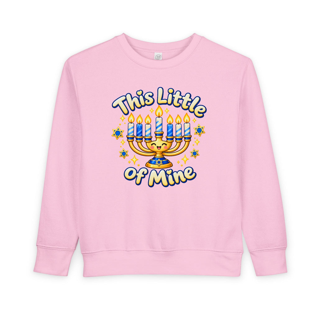 This Little Light of Mine Hanukkah Toddler Sweatshirt – Front & Back Menorah Pullover | I’m Gonna Let It Shine