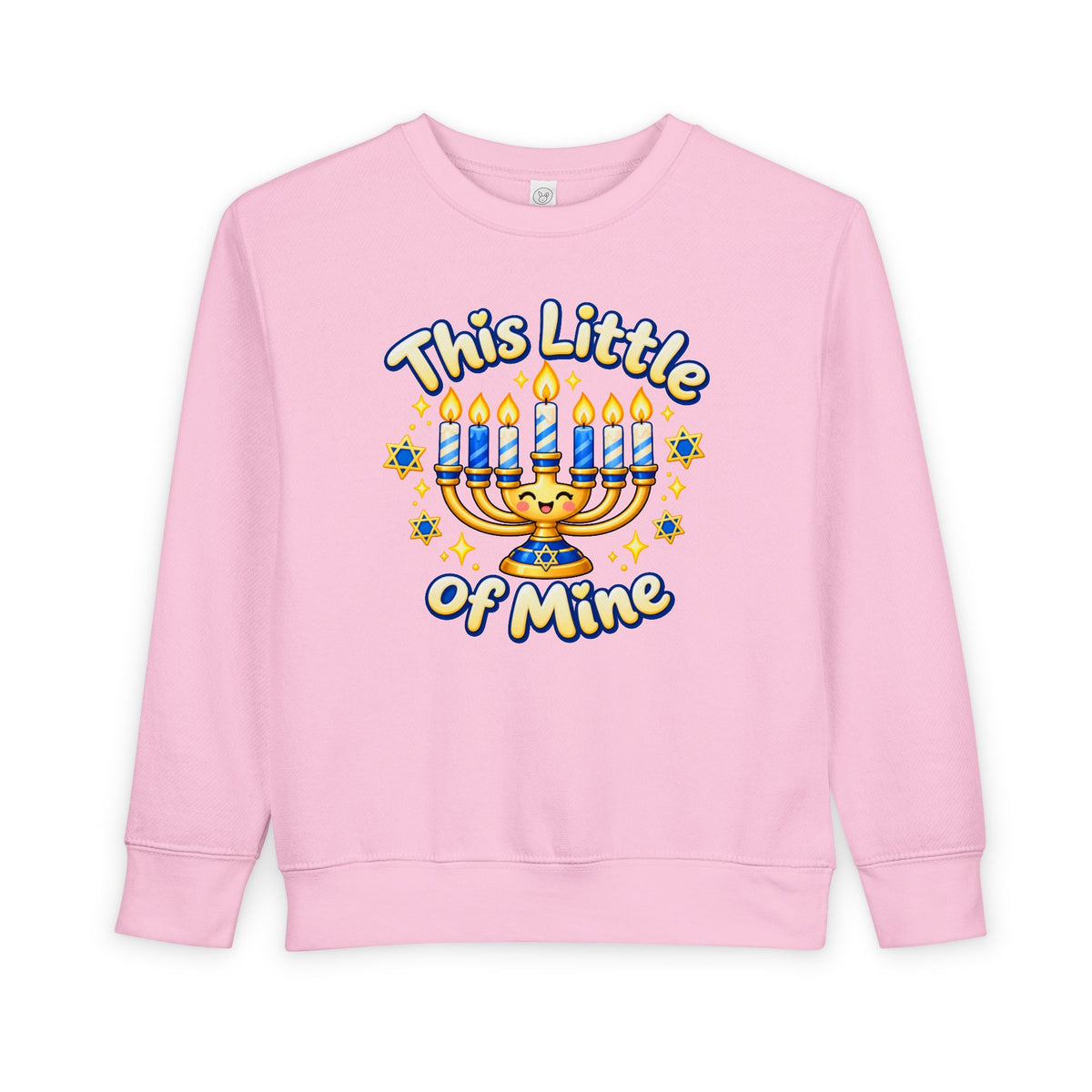 This Little Light of Mine Hanukkah Toddler Sweatshirt – Front & Back Menorah Pullover | I’m Gonna Let It Shine
