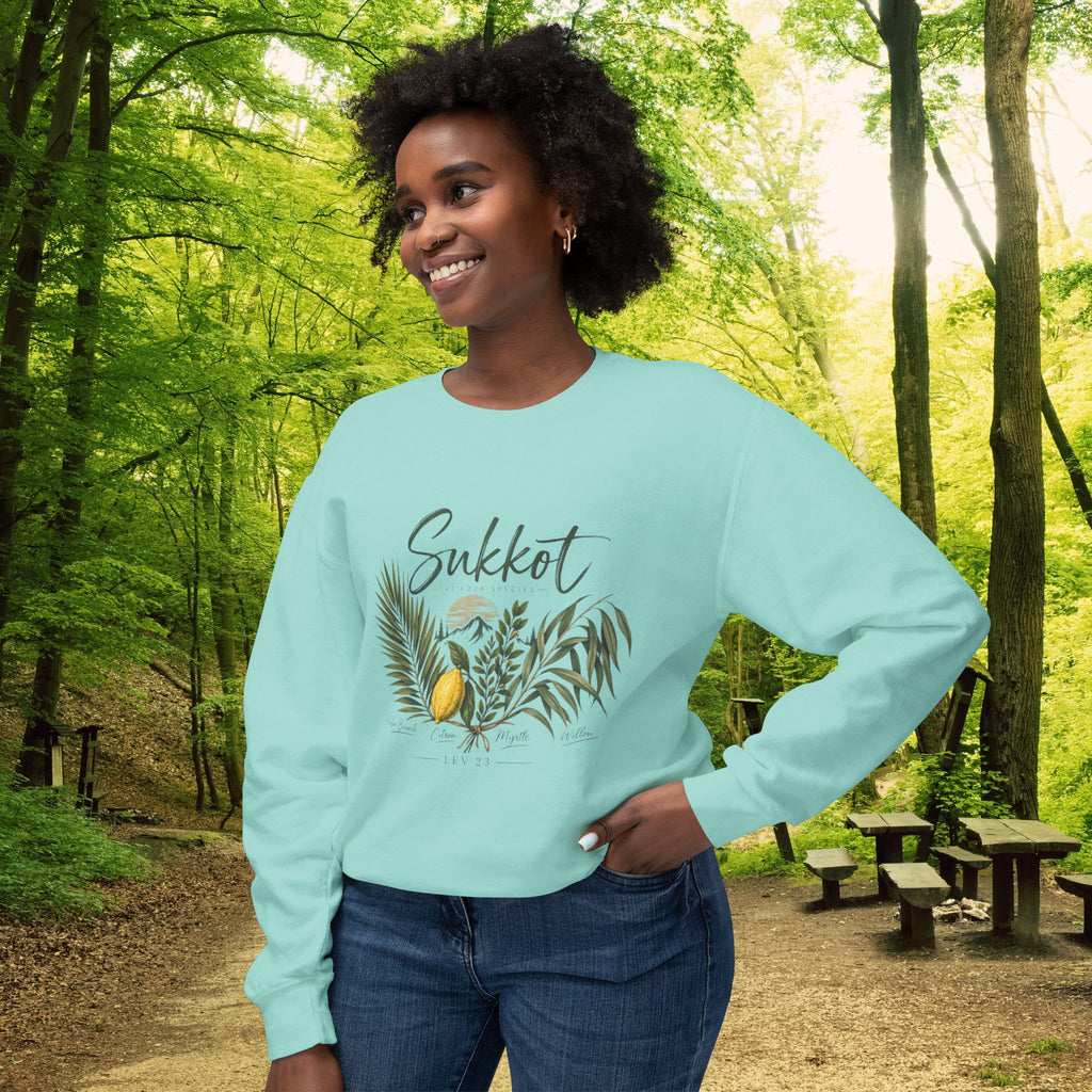 Sukkot Four Species Sweatshirt | Arba Minim Botanical Feast of Tabernacles Crewneck | Lev 23
