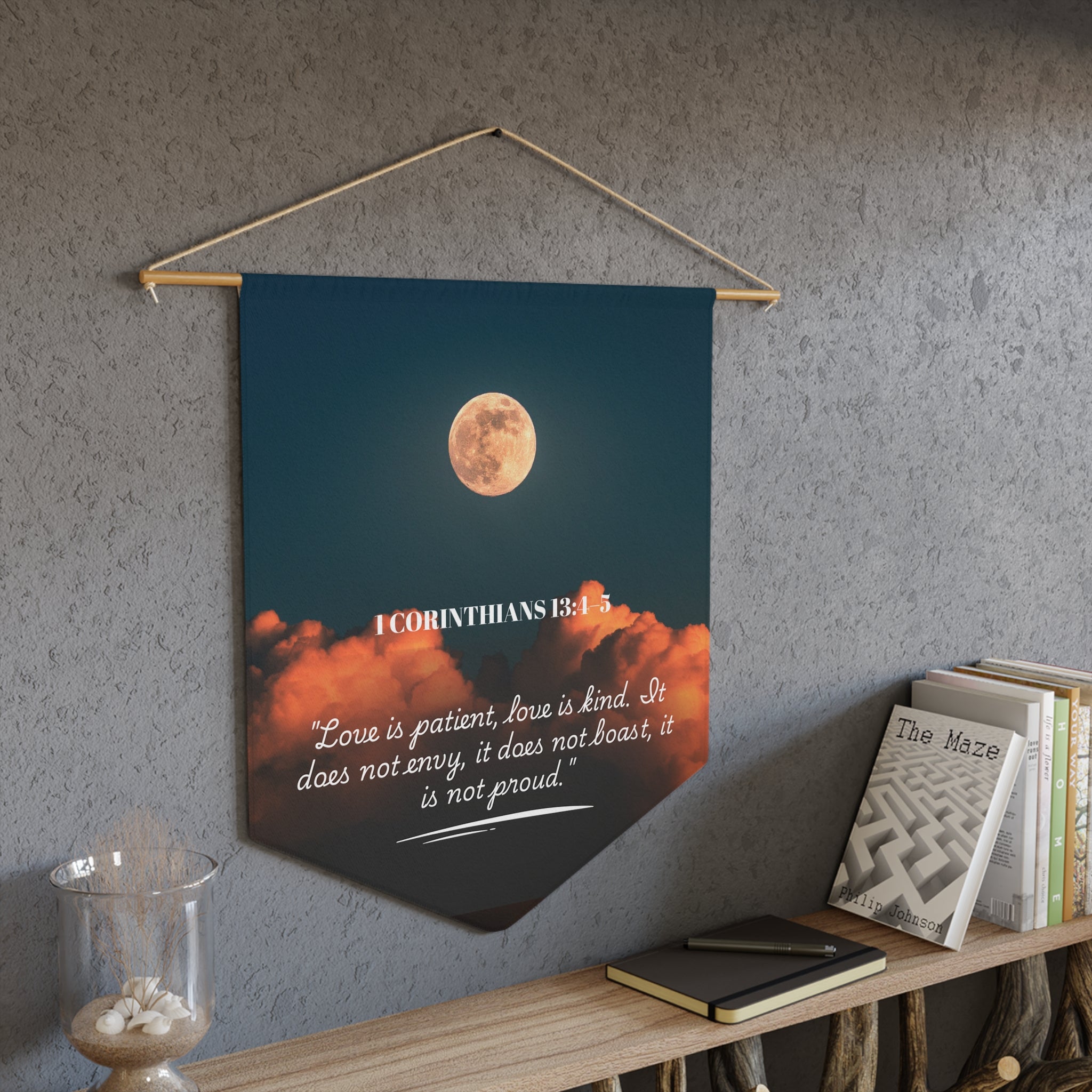 Love Is Patient | 1 Corinthians 13:4–5 Wall Pennant