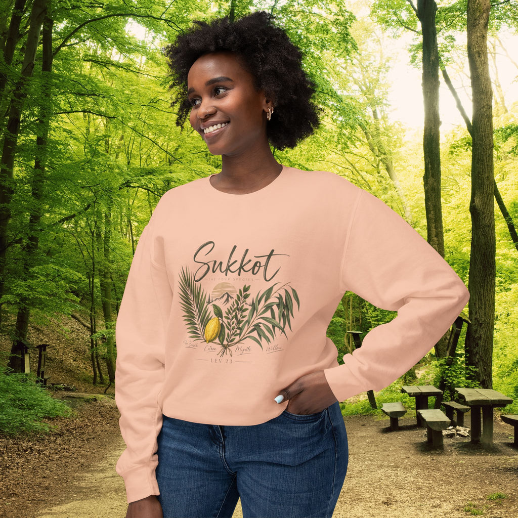 Sukkot Four Species Sweatshirt | Arba Minim Botanical Feast of Tabernacles Crewneck | Lev 23