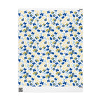 Blue Dove & Star of David Gift Wrap with Olive Branches and Dreidels