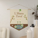 L’Shana Tova | Shabbat Candles Wall Pennant