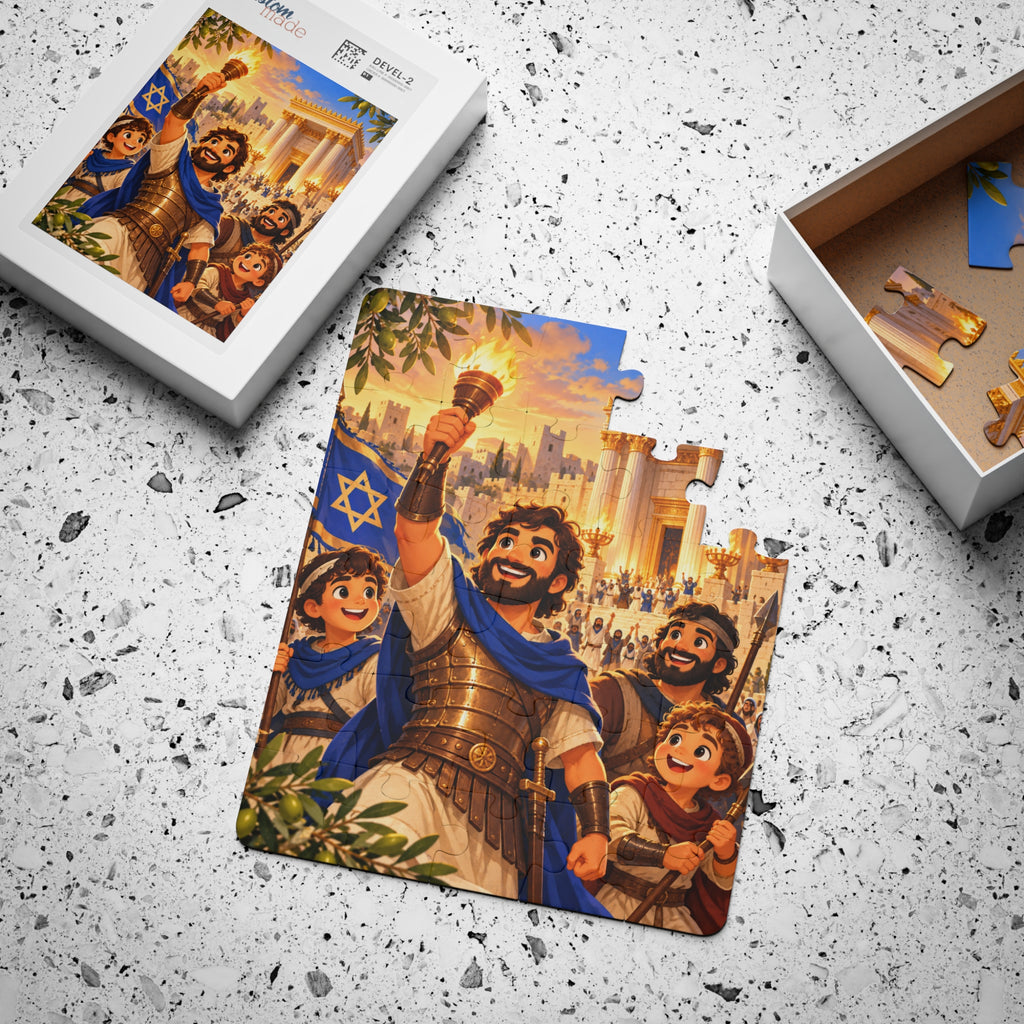 Hanukkah Heroes Puzzle – Maccabees Kids’ 30-Piece Puzzle