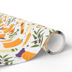Shabbat Blessings Wrapping Paper | Wheat, Grapes, Challah & Candle Judaica Gift Wrap