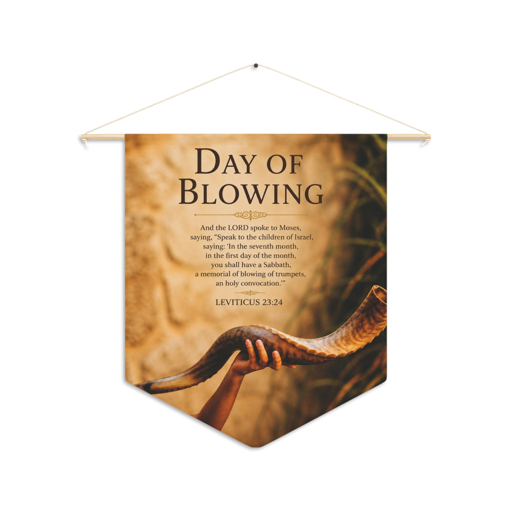 Day of Blowing | Leviticus 23:24 Shofar Wall Pennant