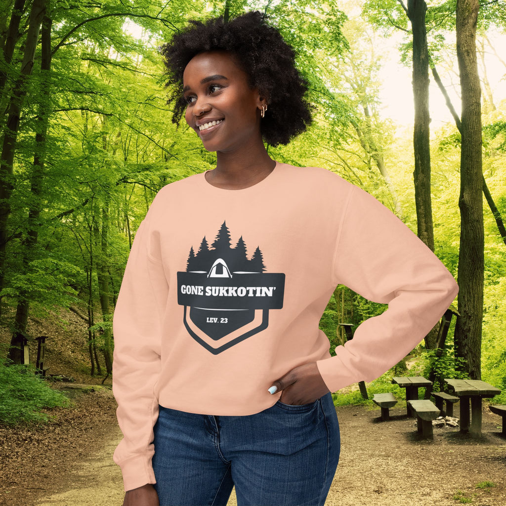Gone Sukkotin’ Sweatshirt | Sukkot Camping Feast Gear | Lev 23 Crewneck