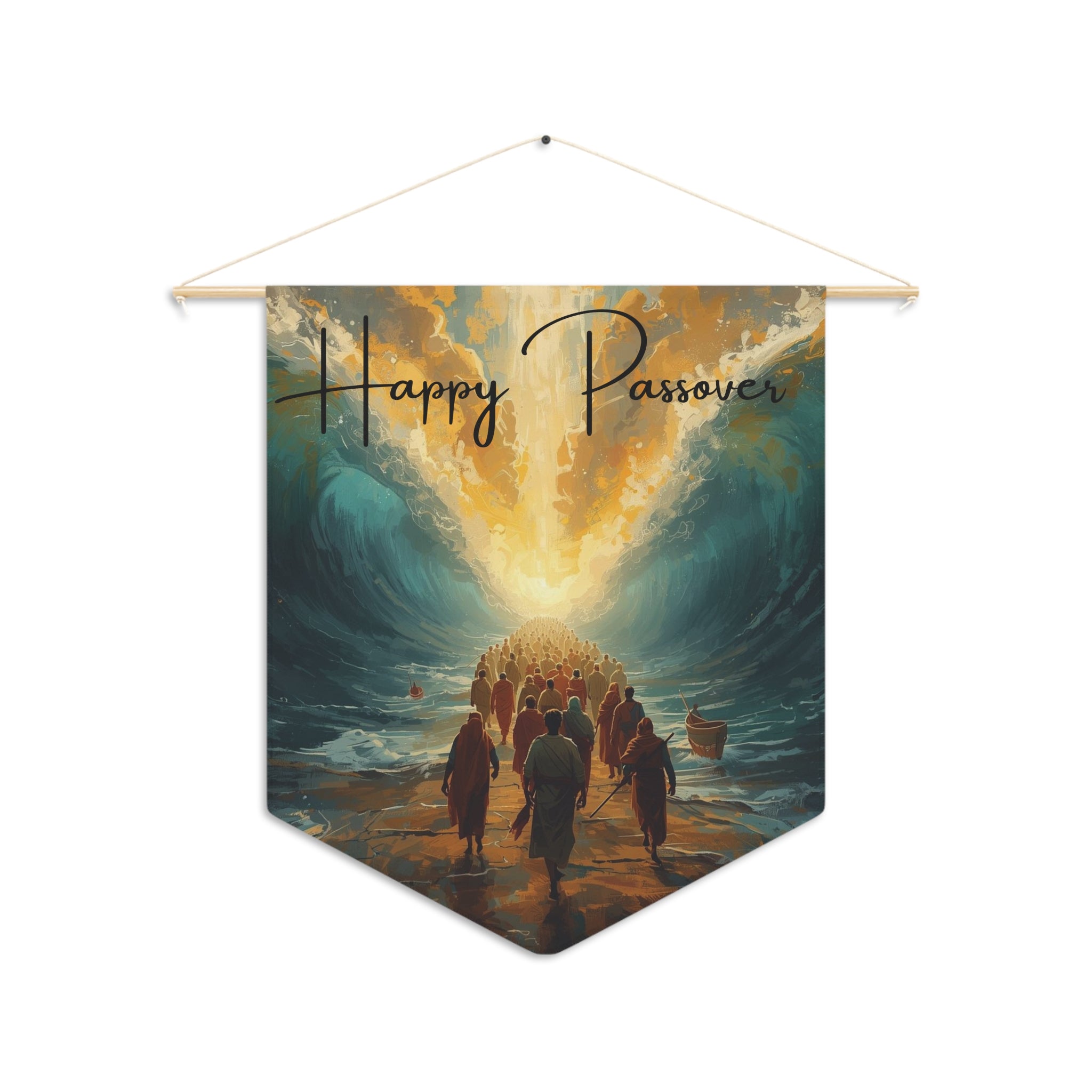 Happy Passover | Crossing the Red Sea Wall Pennant
