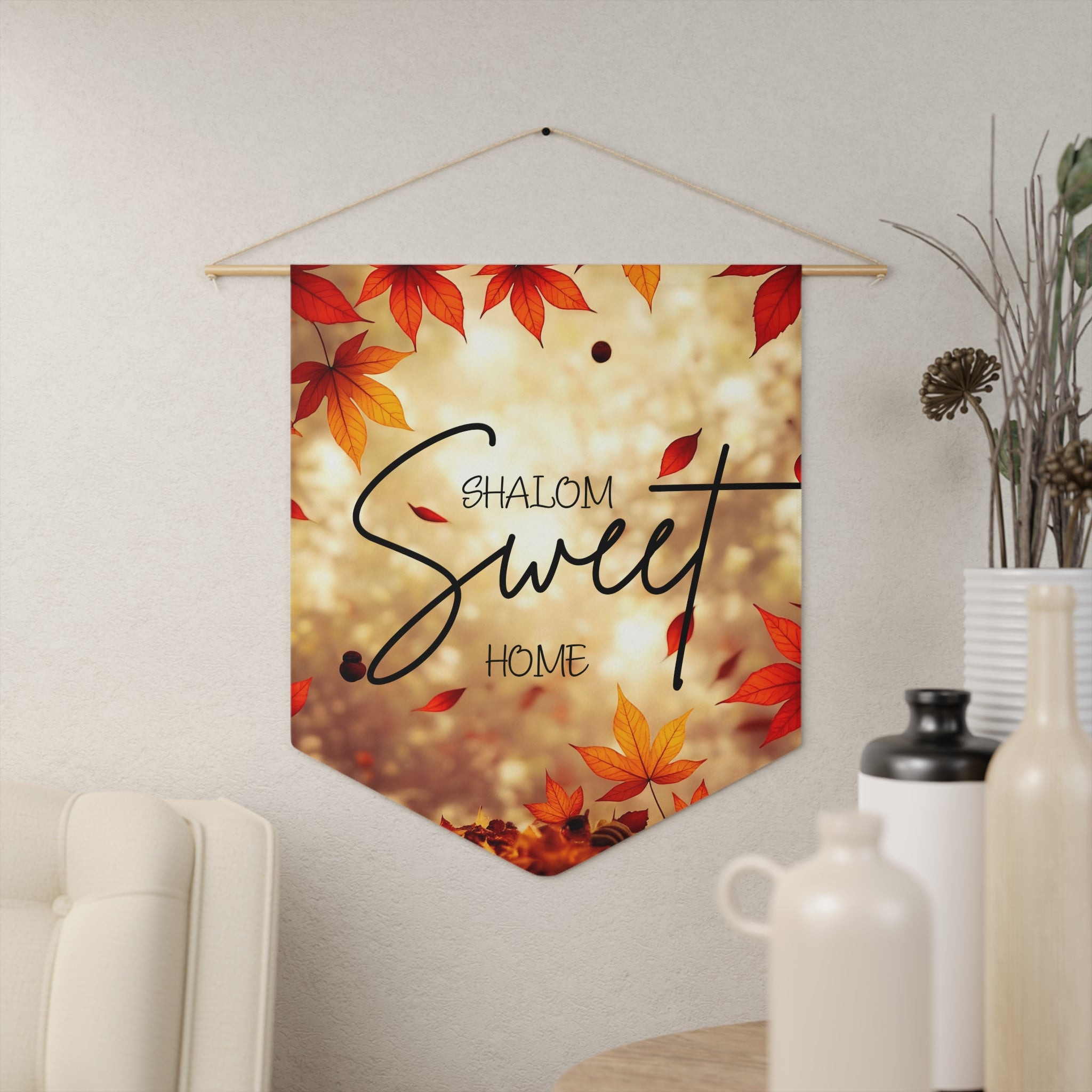 Shalom Sweet Home | Scripture-Inspired Wall Pennant