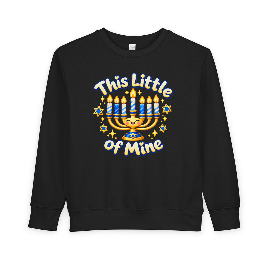 This Little Light of Mine Hanukkah Toddler Sweatshirt – Front & Back Menorah Pullover | I’m Gonna Let It Shine