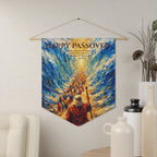 Happy Passover Pennant - Exodus 14:29 Wall Hanging