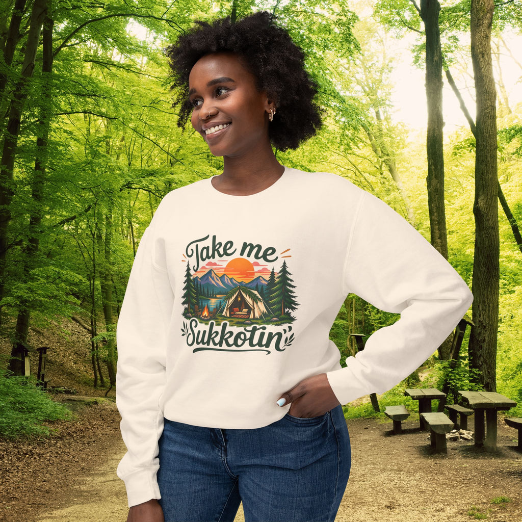 Take Me Sukkotin’ Sweatshirt | Sukkot Camping Feast of Tabernacles Crewn