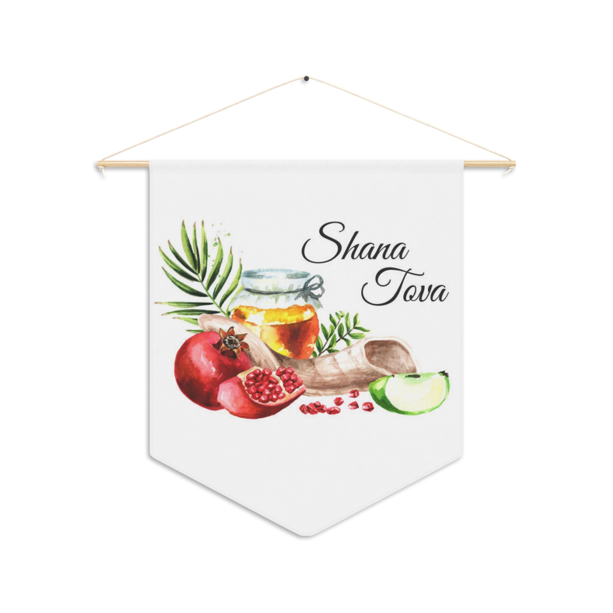 Shana Tova | Apples, Honey & Pomegranate Wall Pennant