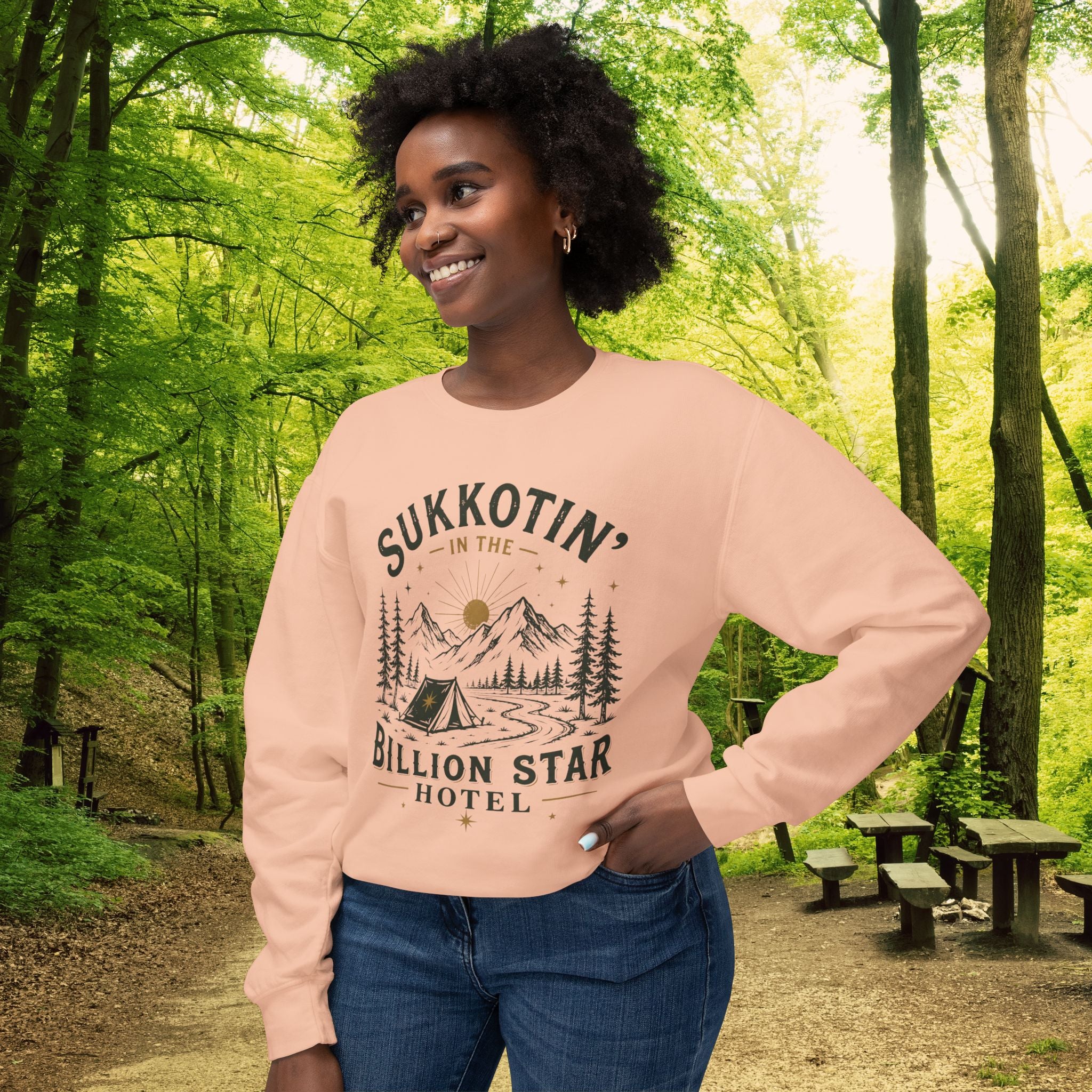 Sukkotin’ Under a Billion Stars | Sukkot Camping Sweatshirt