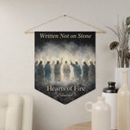 Written Not on Stone, Hearts of Fire | Shavuot Wall Pennant
