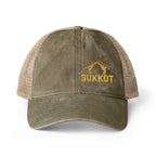 Sukkot – Women's Embroidered Ponytail Hat
