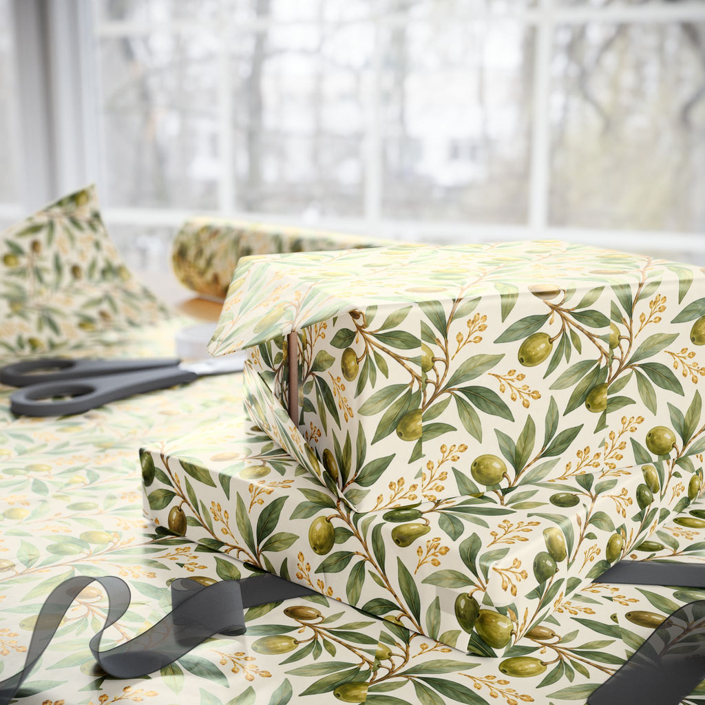 Olive Branch Blessings Wrapping Paper | Faith-Inspired Gift Wrap