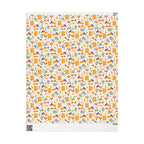 Shabbat Blessings Wrapping Paper | Wheat, Grapes, Challah & Candle Judaica Gift Wrap