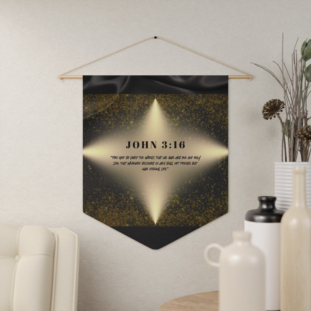 For God So Loved the World | John 3:16 Wall Pennant
