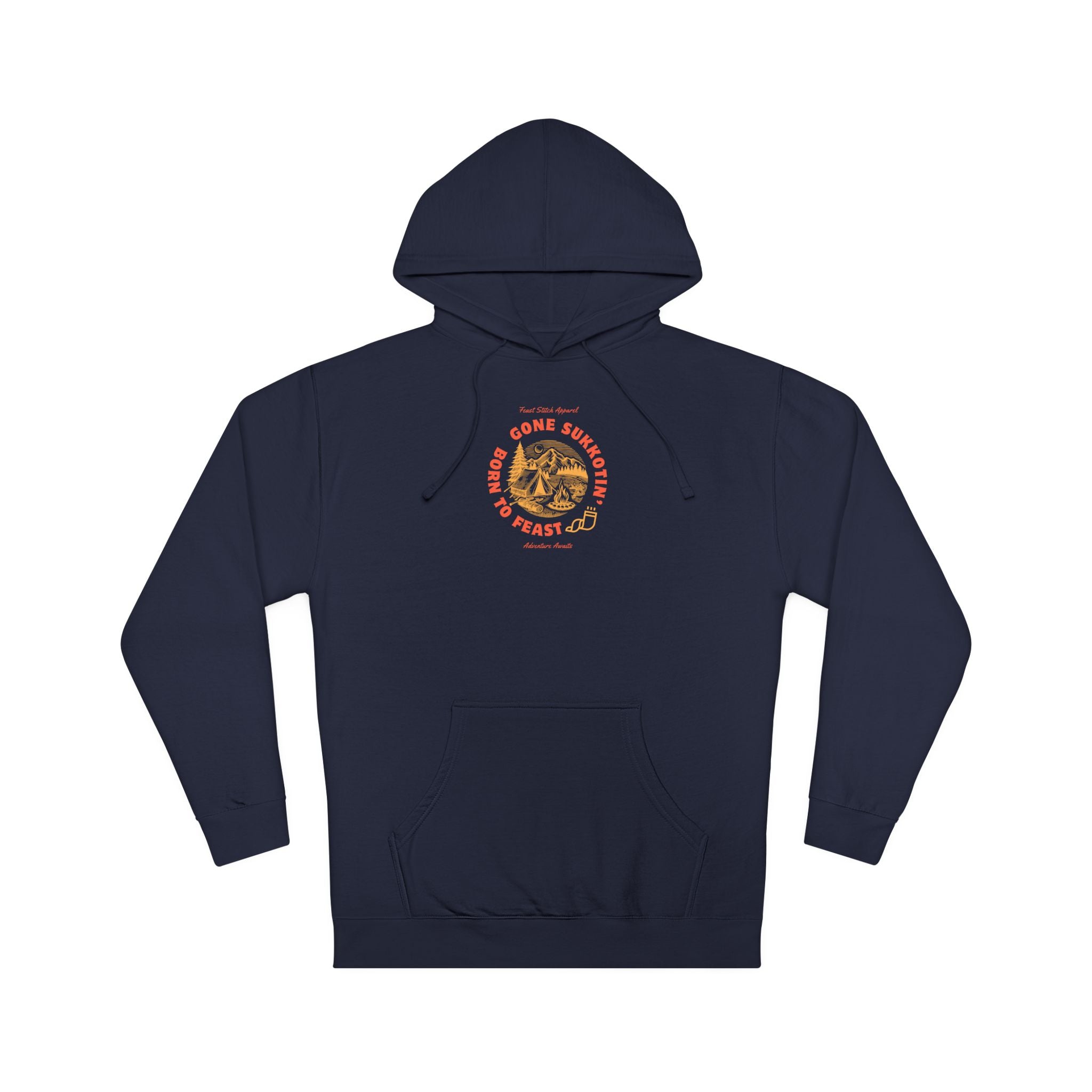 Gone Sukkotin Adult Long Sleeve Sweatshirt - Feast of Tabernacles Camping Hoodie | Born to Feast Sukkot Apparel for Men & Women