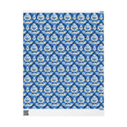 Blue & Gold Floral Wrapping Paper  |  Elegant Judaica Gift Wrap