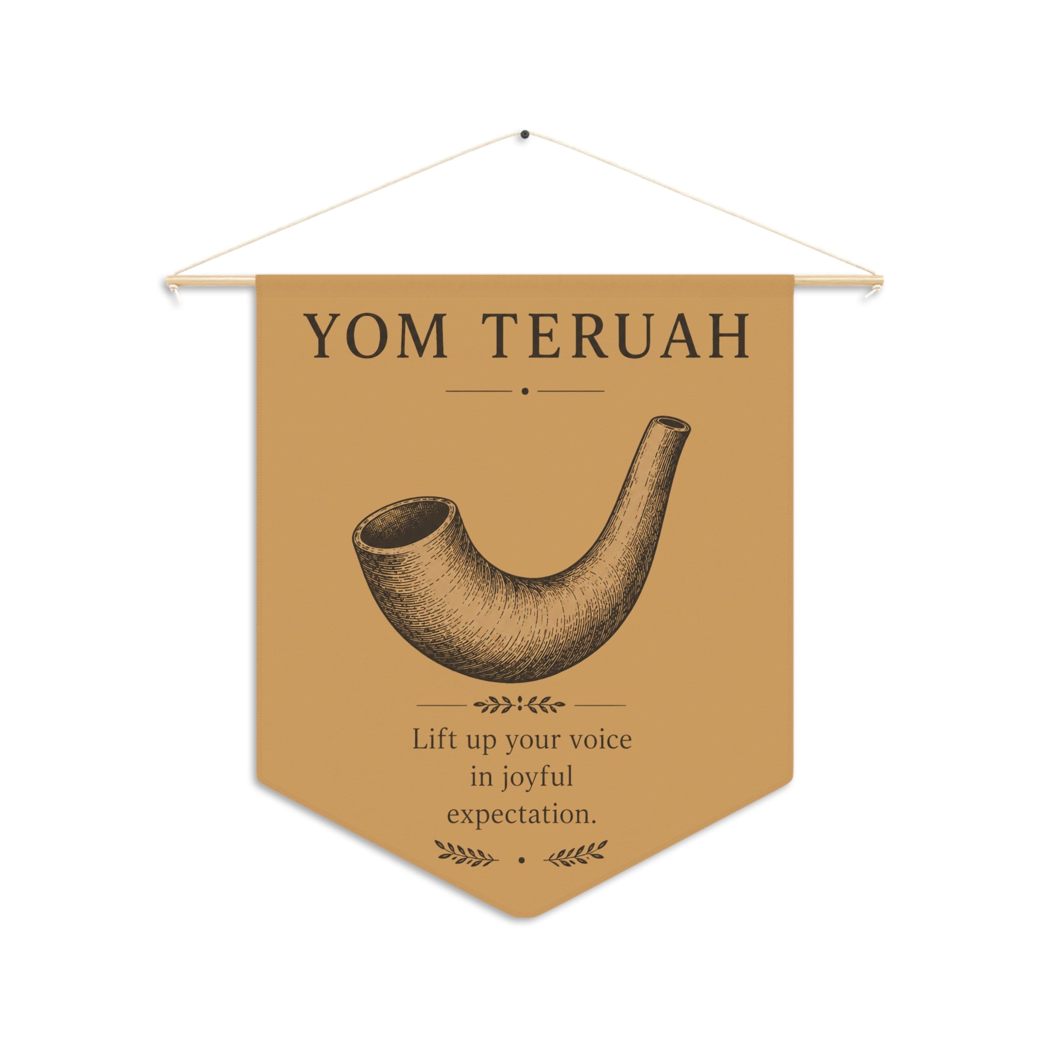 Yom Teruah Shofar Wall Pennant
