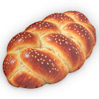 Challah Bread Shaped Pillow – Plush Shabbat Decorative Cushion for Kids & Jewish Home Décor