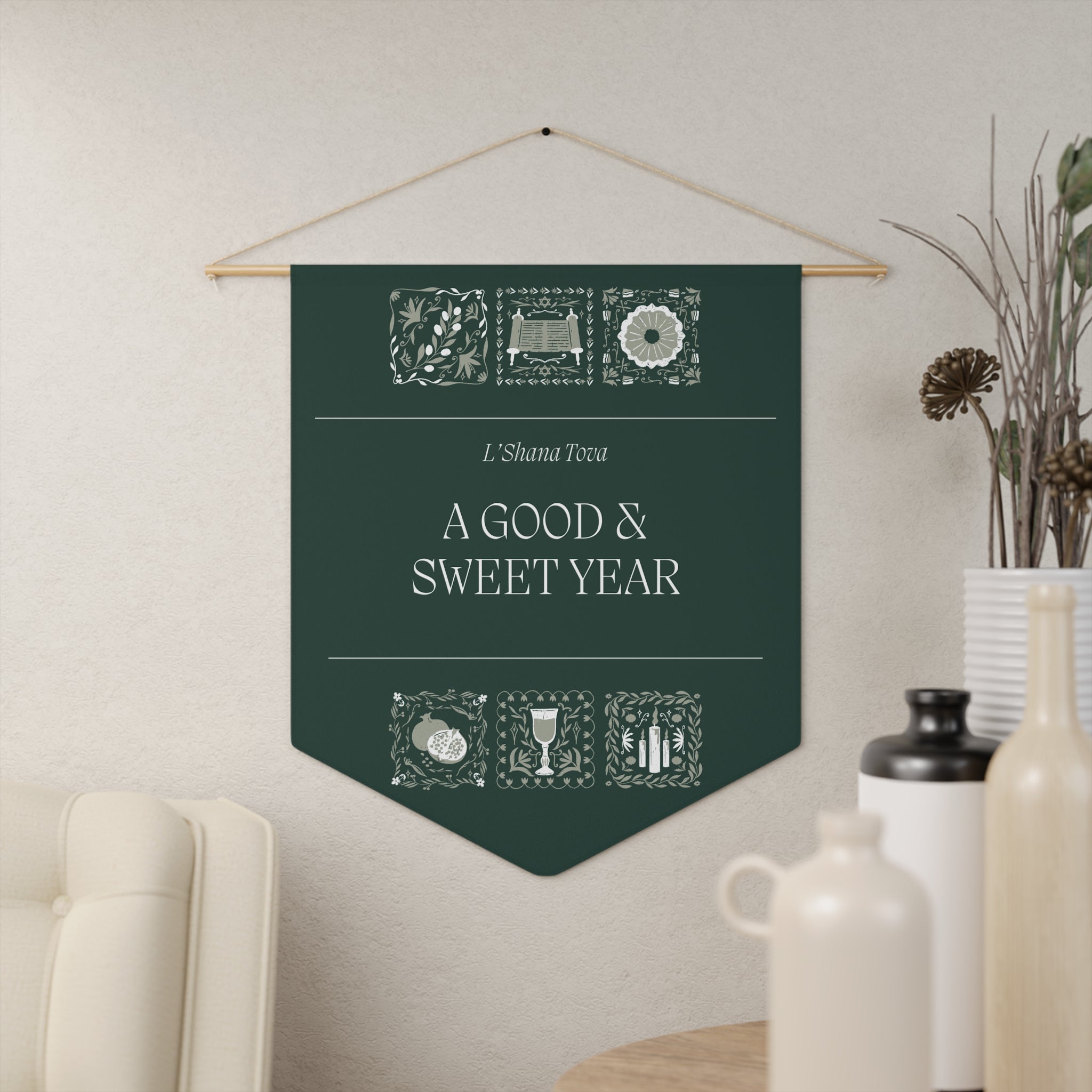 A Good & Sweet Year | L’Shana Tova Wall Pennant
