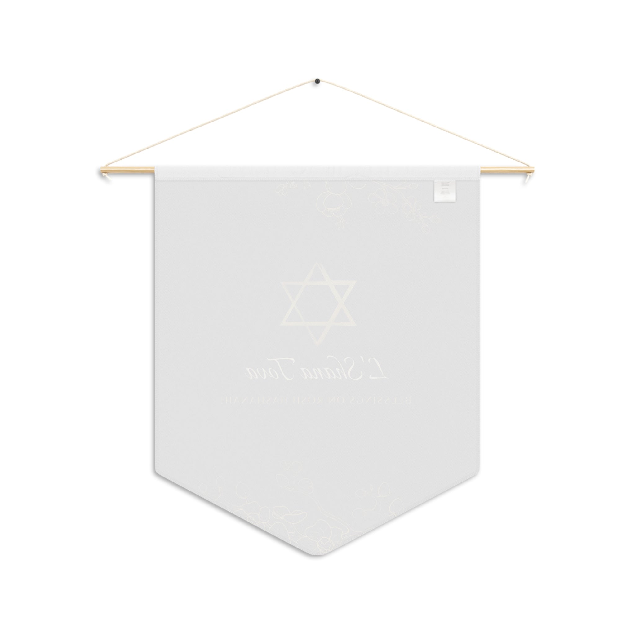 L’Shana Tova | Black & Gold Rosh Hashanah Wall Pennant