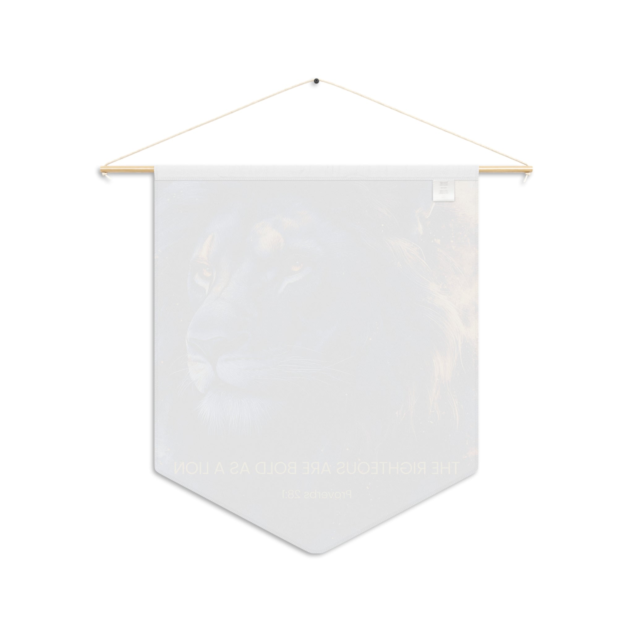 The Righteous Are Bold as a Lion | Proverbs 28:1 Wall Pennant