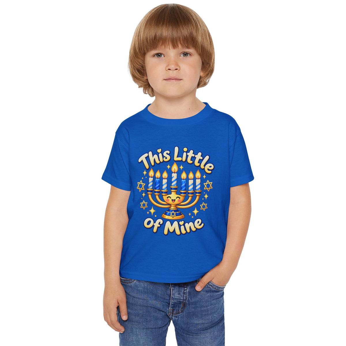 Toddler T‑Shirt — “This Little of Mine” Hanukkah Menorah Baby Tee (I’m Gonna Let It Shine!)
