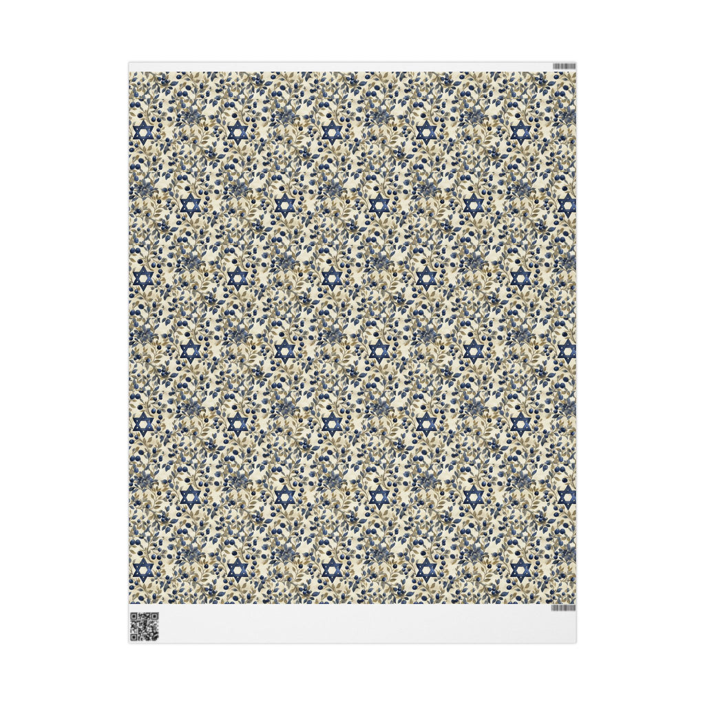 Floral Star of David Gift Wrap | Judaica Wrapping Paper