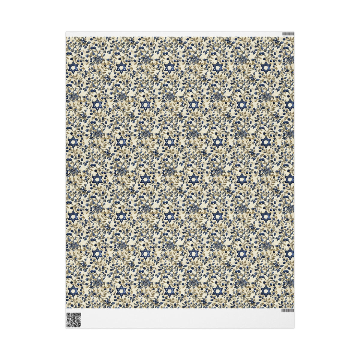 Floral Star of David Gift Wrap | Judaica Wrapping Paper