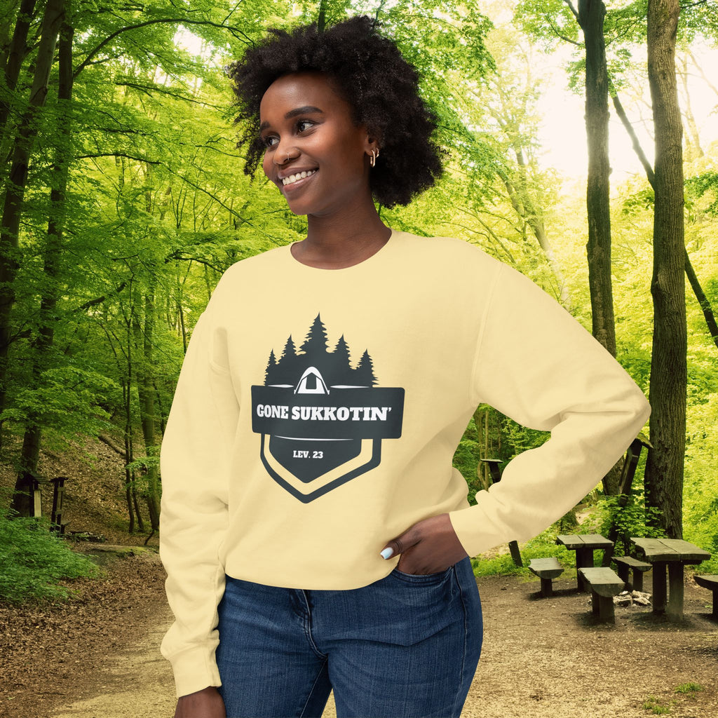 Gone Sukkotin’ Sweatshirt | Sukkot Camping Feast Gear | Lev 23 Crewneck