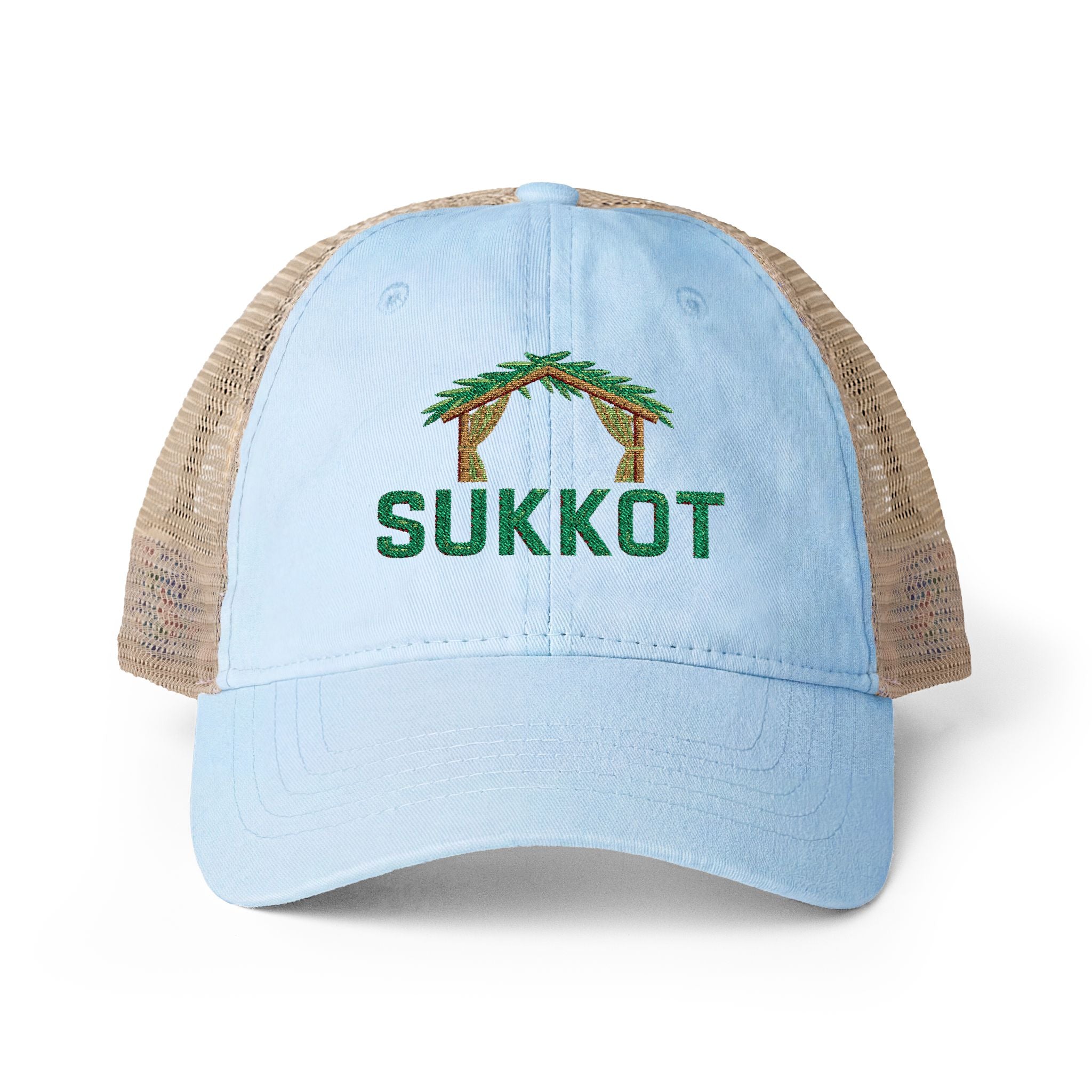 Sukkot Embroidered Meshback Cap