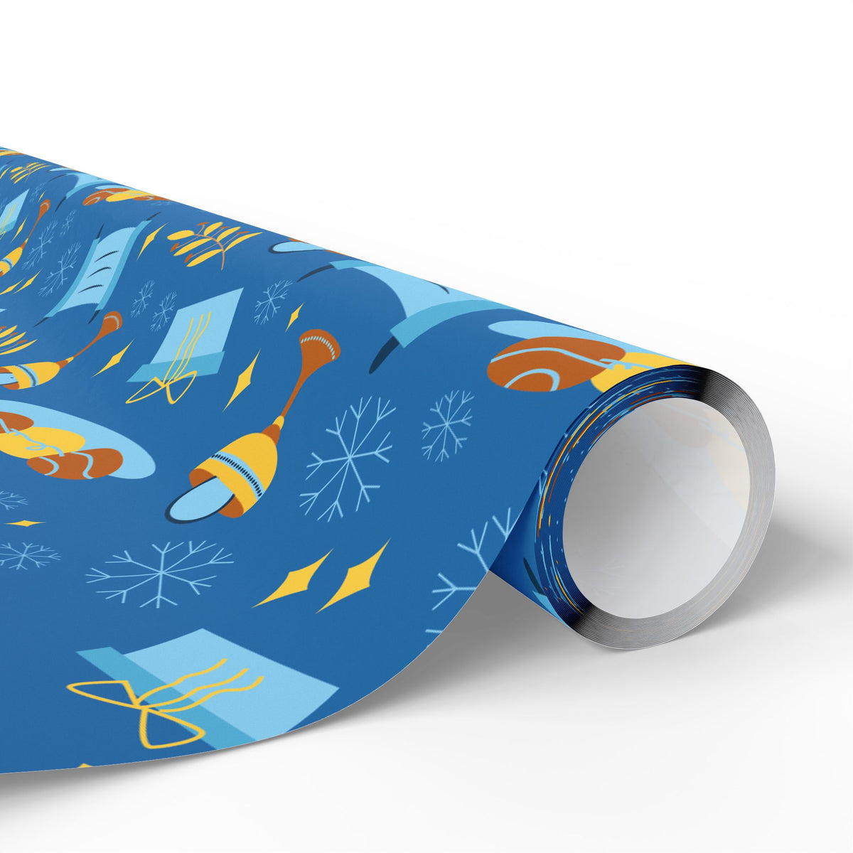 Gift Wrap with Scrolls, Challah, & Olive Branches | Judaica Wrapping Paper