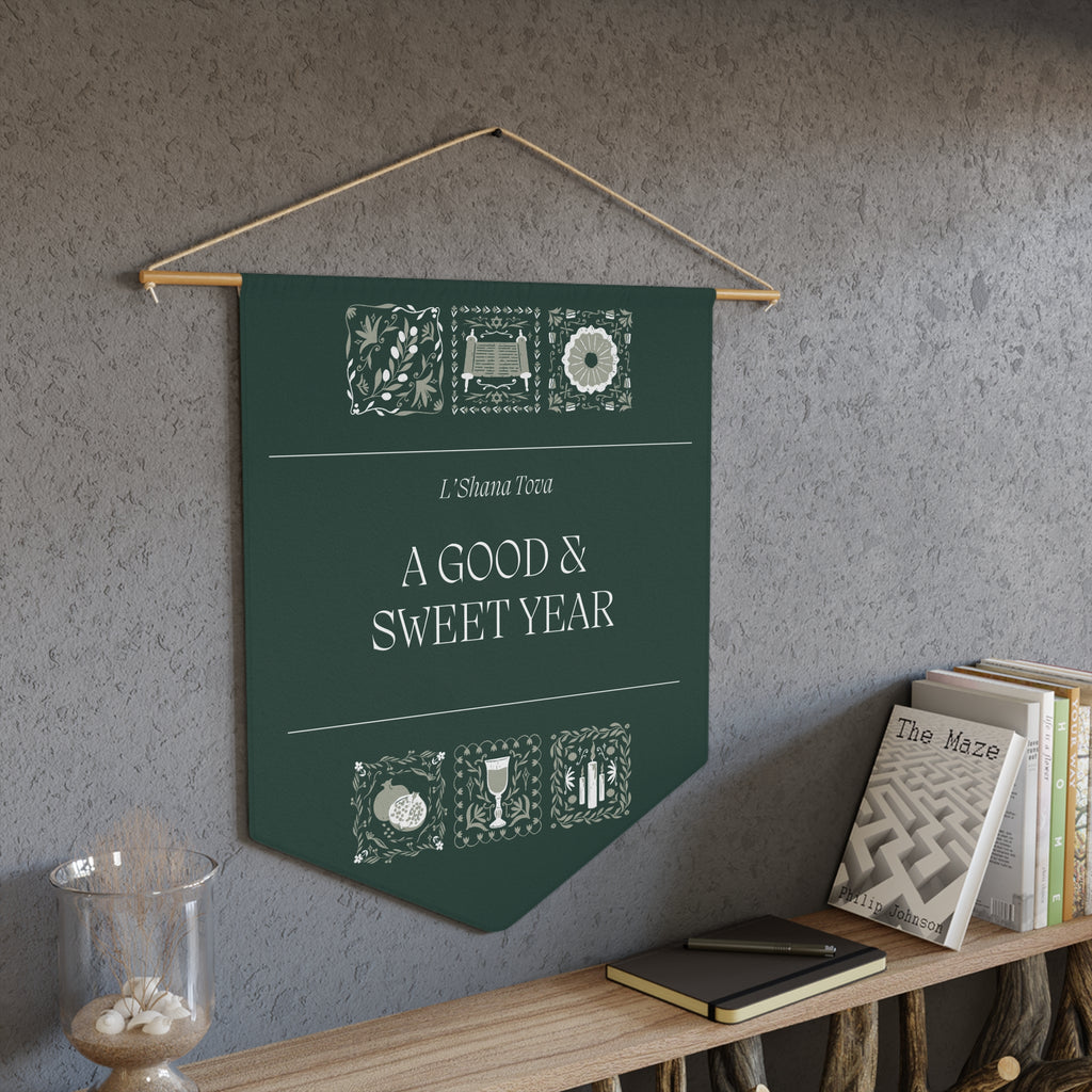 A Good & Sweet Year | L’Shana Tova Wall Pennant