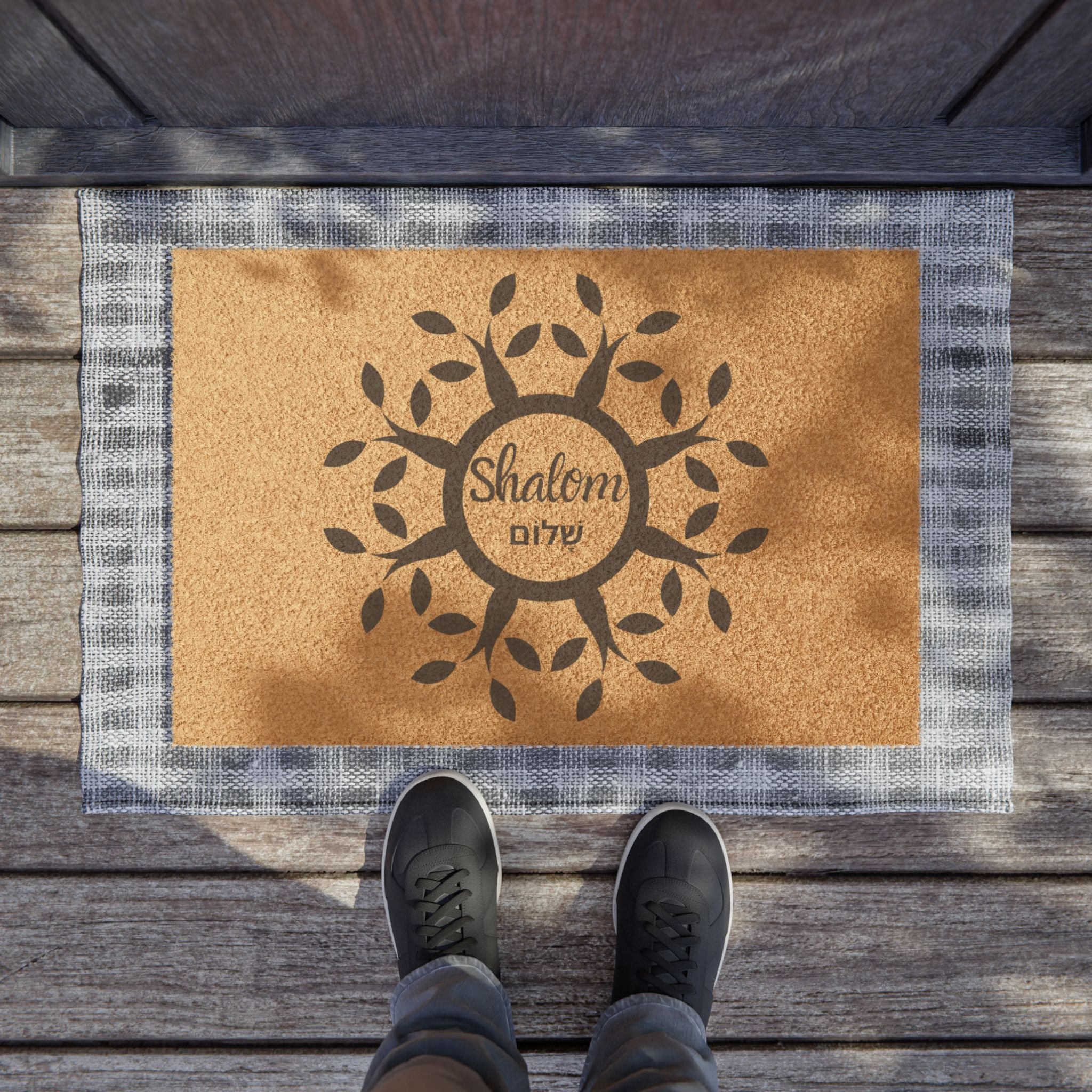 Shalom Olive Branch Welcome Mat