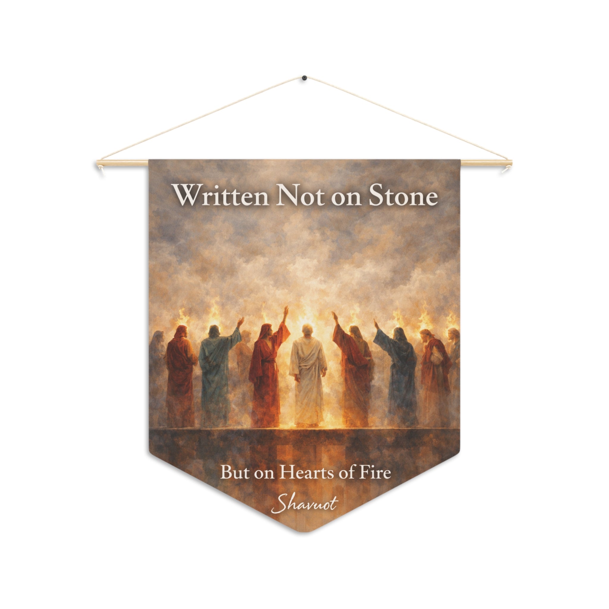 Written Not on Stone | Shavuot Wall Pennant