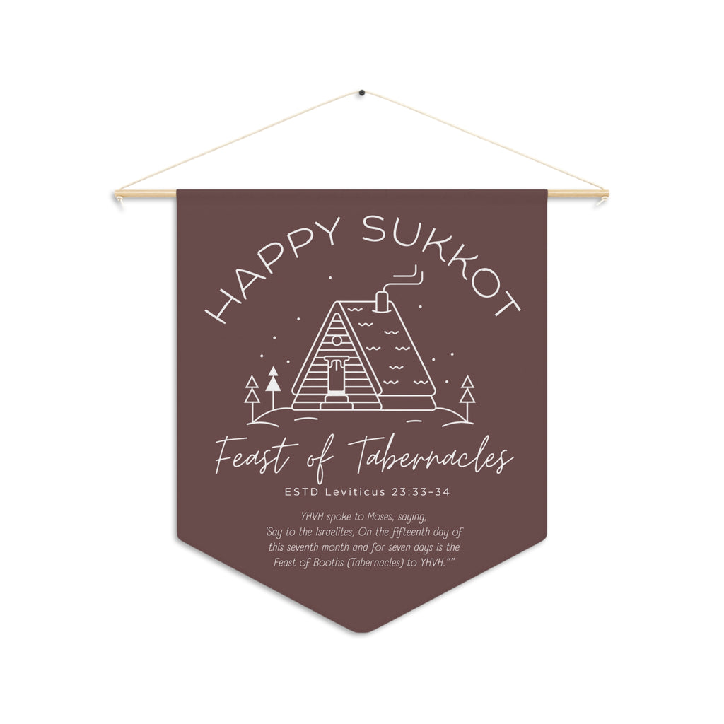 Happy Sukkot – Feast of Tabernacles Wall Pennant
