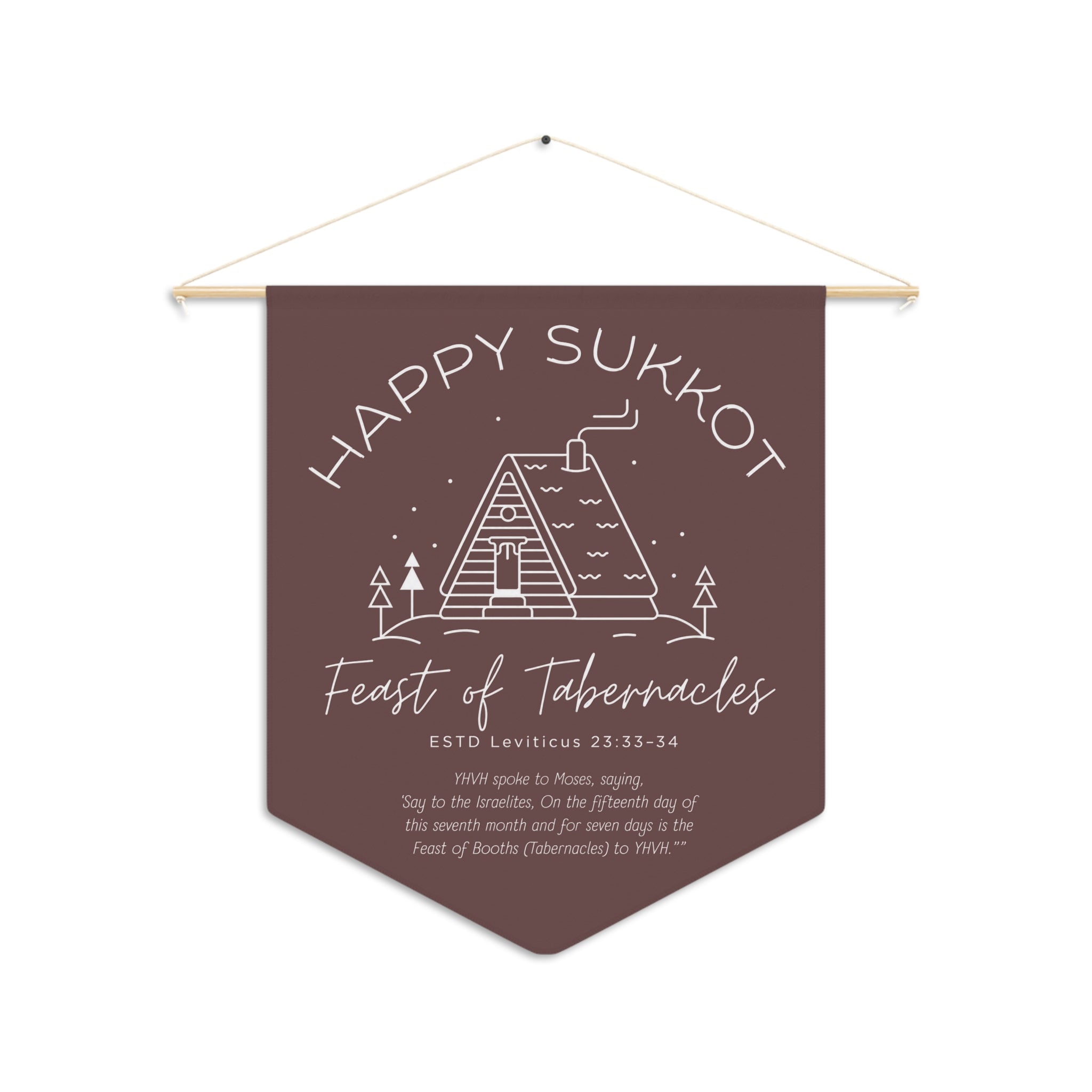 Happy Sukkot – Feast of Tabernacles Wall Pennant