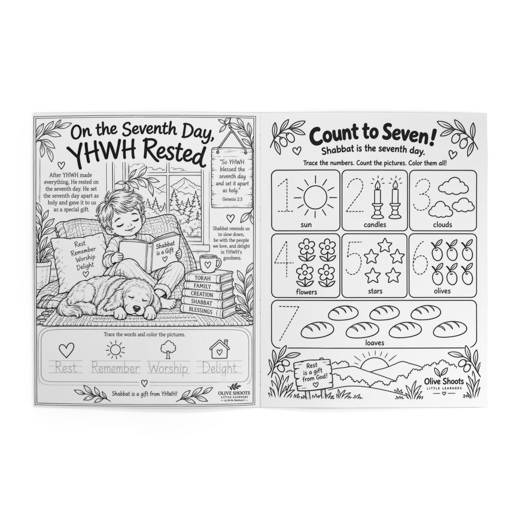 My First Shabbat Coloring Book — Biblical Shabbat Activity Book for Kids (Ages 3-8)