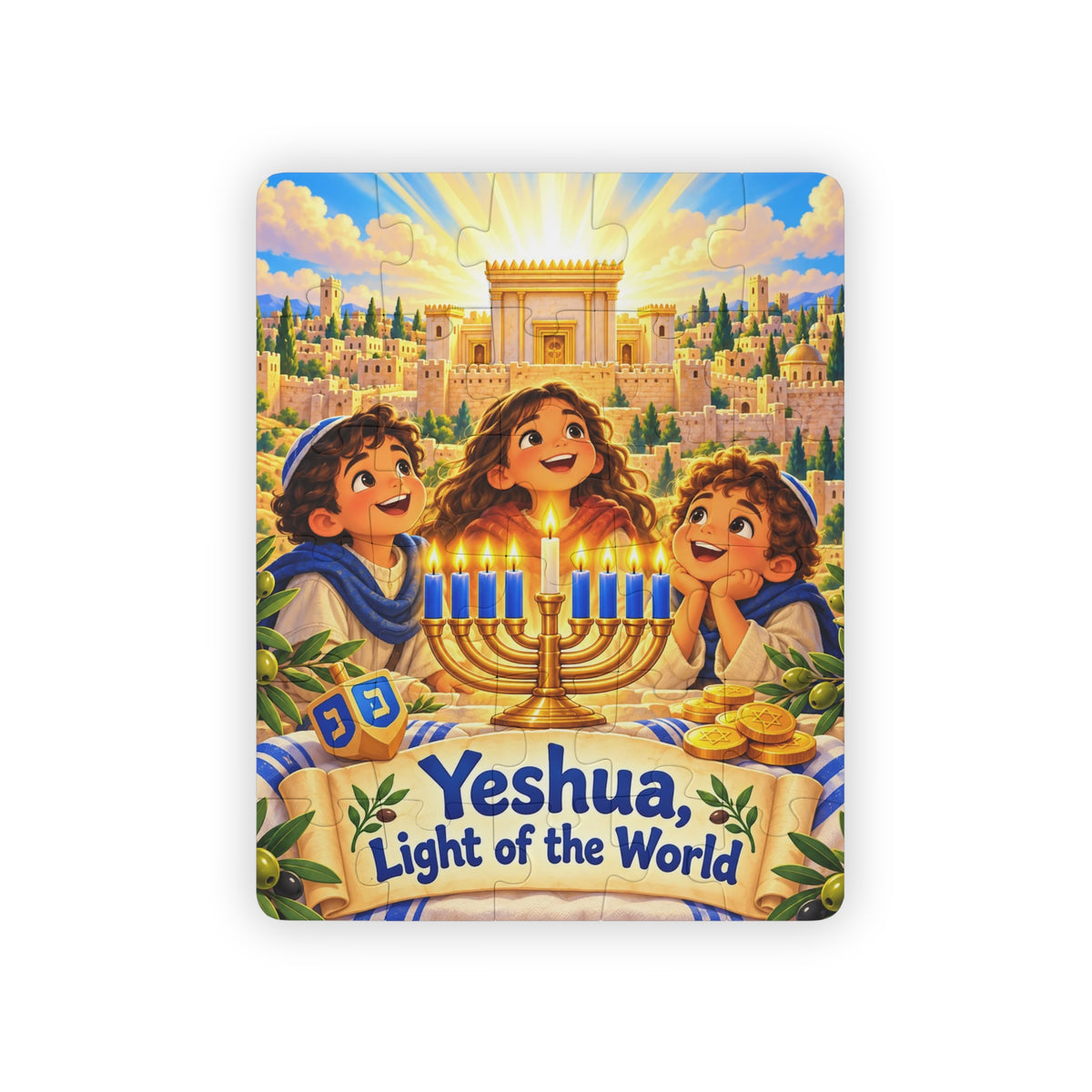Hanukkah Family Lights – 30-Piece Festival of Lights Puzzle for Older Kids