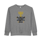 This Little Light of Mine Hanukkah Toddler Sweatshirt – Hanukkiah “I’m Gonna Let It Shine” Crewneck