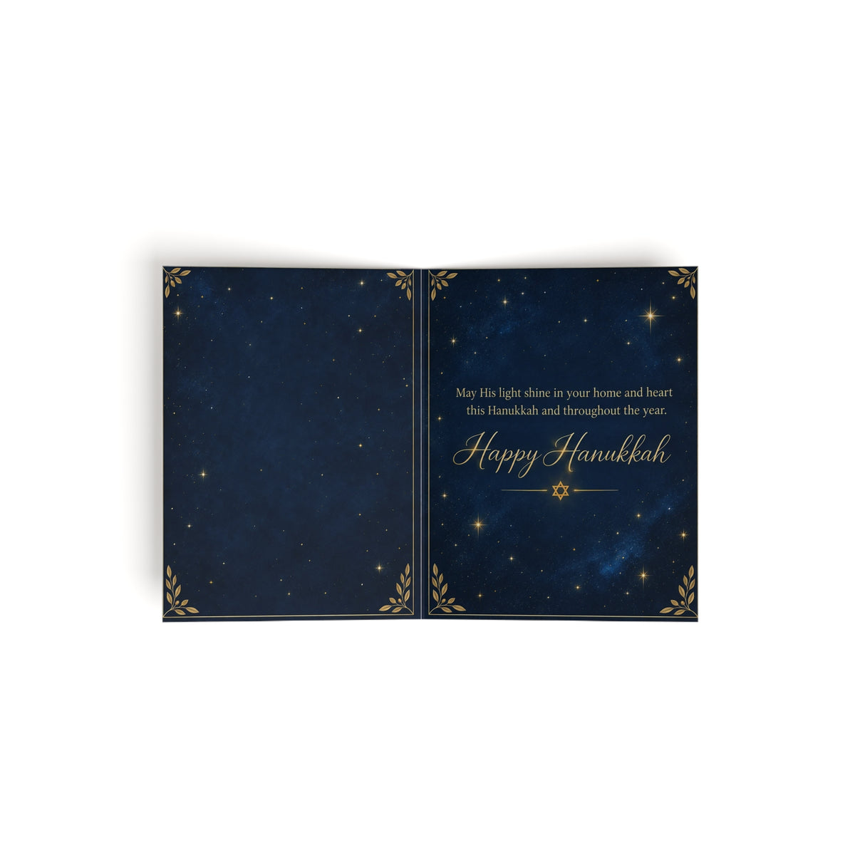 Let His Light Shine Hanukkah Card | Jerusalem Festival of Lights Greeting Card | Faith-Based Hanukkah Cards (8, 16, and 24 pcs)